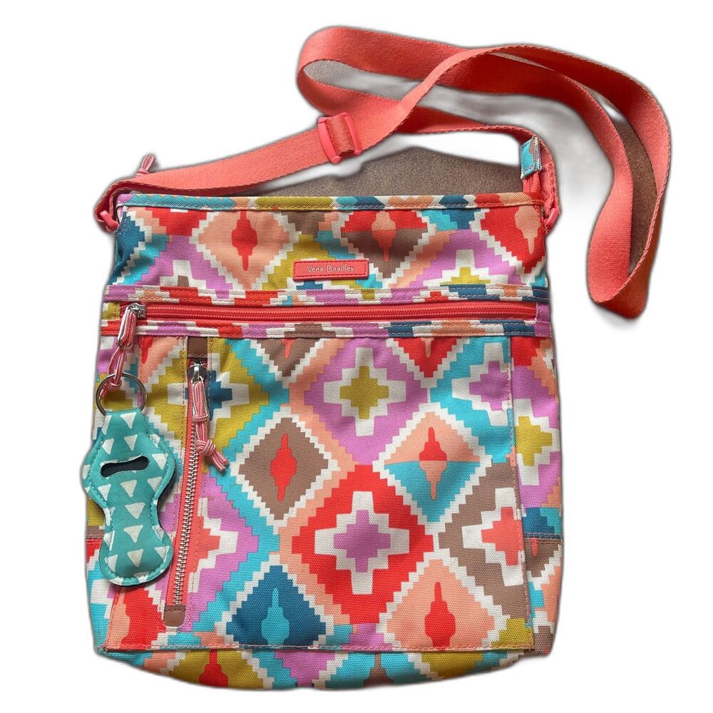 Vera Bradley Travel Ready Crossbody Bag - Tribal Aztec Hacienda Diamonds Pattern
